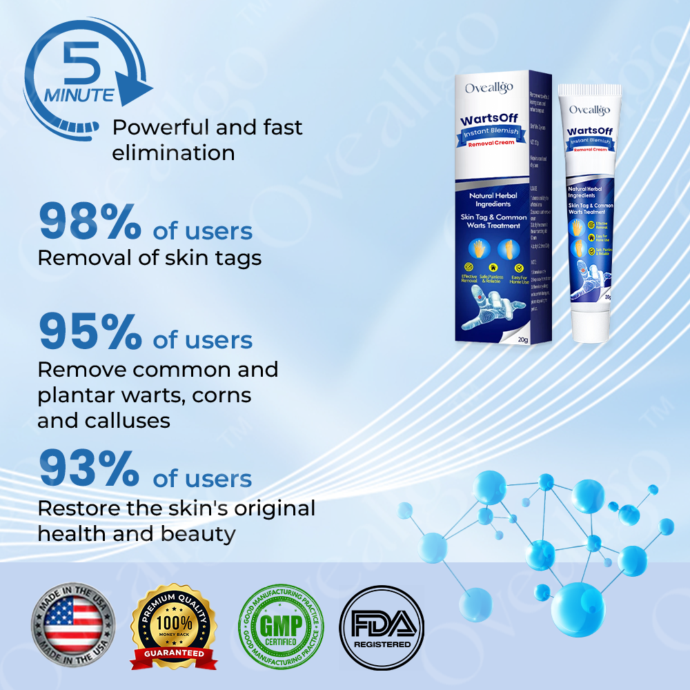 ✅ Official Store: Oveallgo™ NEW WartsOff Instant Blemish Removal Cream👩⚕️USA Dermatology Association (AADA)Approved (Skin Tags, Warts, Dark Spots Removal)